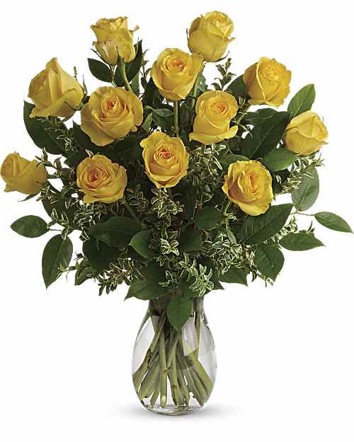 Yellow | Roses | Say Yellow Bouquet | Same Day Flower Delivery by Teleflora