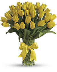 Yellow | Sunny Yellow Tulips Bouquet | Same Day Flower Delivery by Teleflora