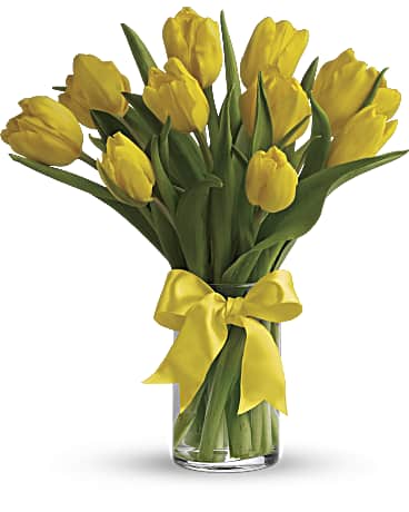 Yellow | Sunny Yellow Tulips Bouquet | Same Day Flower Delivery by Teleflora